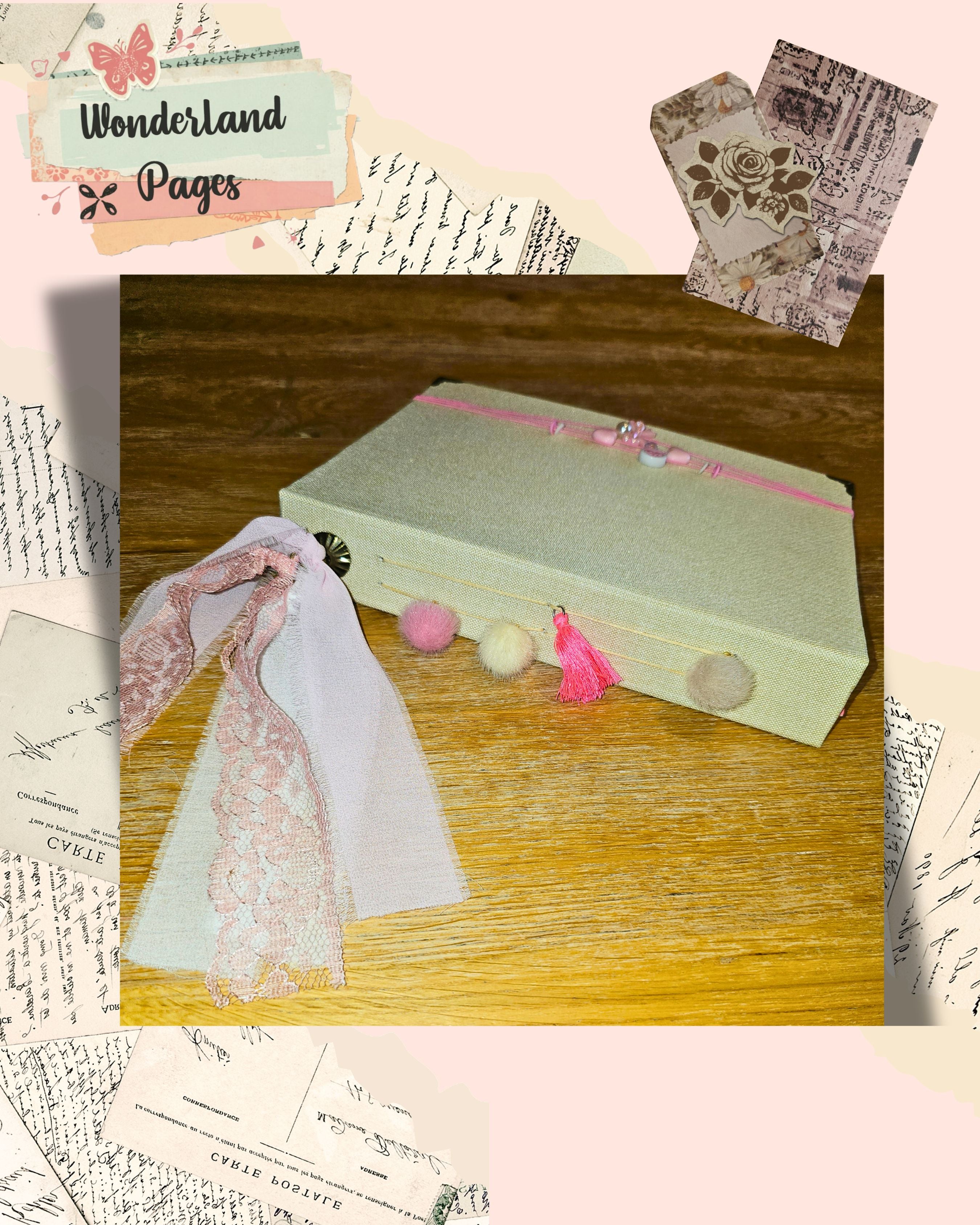 Wonderland Pages - Handmade Custom Scrapbook (Made to Order)