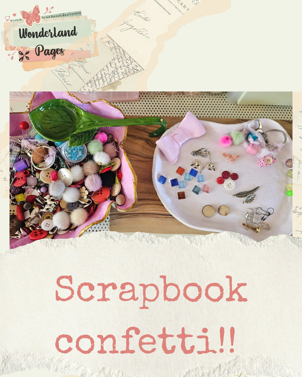 Junk Confetti Scoops ✨ | Vintage-Inspired Craft Mix
